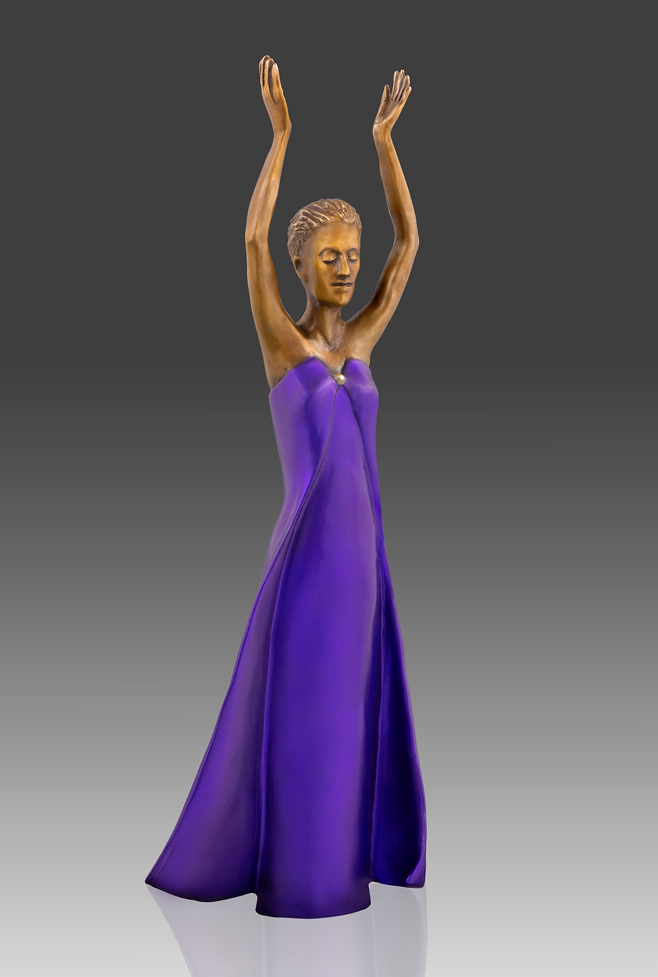 Pleiadean bronze figurative sculpture